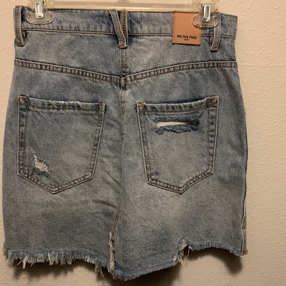 NWT free people/we the free blue denim skirt size 26 - Picture 6 of 6